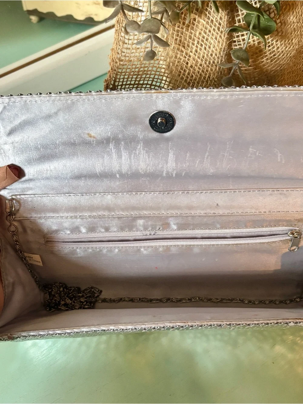 Silver Chainmail Evening Clutch